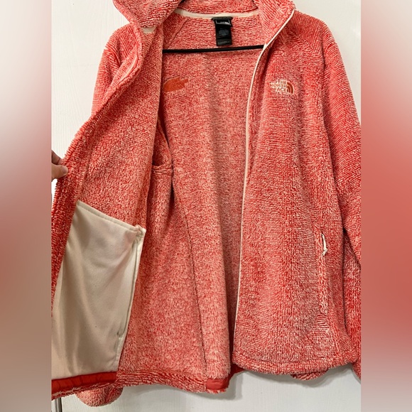 The North Face Osito Striped Fleece Fuzzy Zip Up Jacket Size XL - Picture 10 of 13